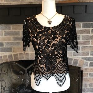 Express duo-layer lacy blouse. S/P